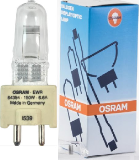 Osram Halogen-HLX-Lampe G6.35 W/O Reflector 150W 24V 6000 Lm Blau